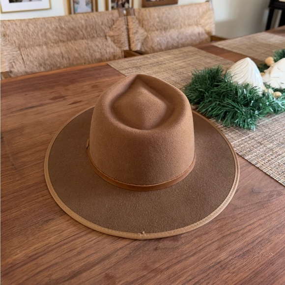 NWT WILL + BEAR Calloway Tan Brown Widebrim Fedora L - Picture 9 of 11